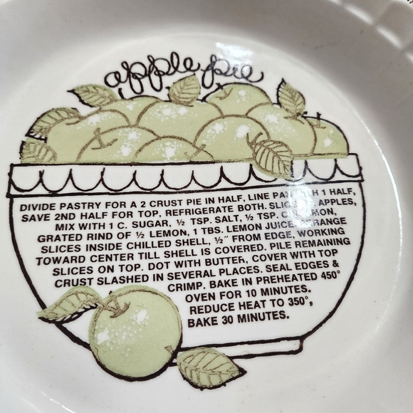Apple Pie Plate, baking dish Vintage - Picture 2 of 5